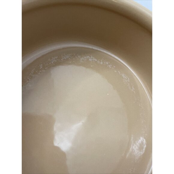 Mason Cash Embossed 8" Heavy Crock Ceramic Dog Bowl Food or Water Tan - EUC - Picture 8 of 8